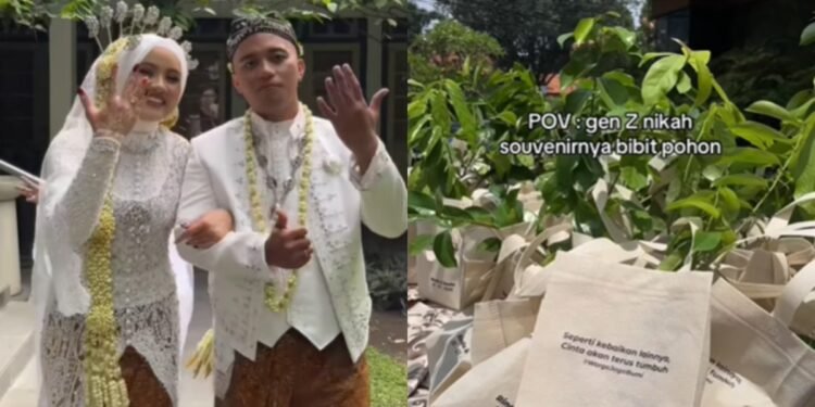 Viral Pasangan Gen Z Jadikan Bibit Pohon Souvenir Unik di Pernikahan Mereka