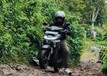 Yamaha Gear Ultima Taklukan Jalan Ekstrem Gunung Sinabung