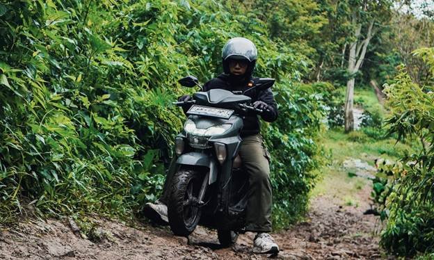 Yamaha Gear Ultima Taklukan Jalan Ekstrem Gunung Sinabung