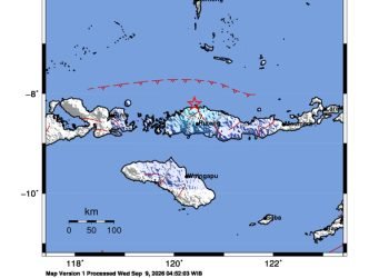 Peta guncangan (shakemap): BMKG