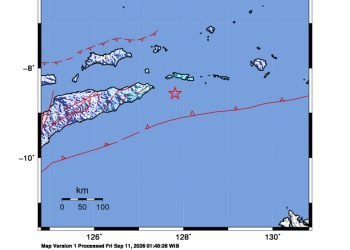 Peta guncangan (shakemap): BMKG