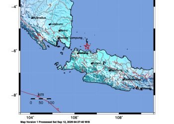 Peta guncangan (shakemap): BMKG