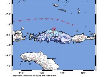 Peta guncangan (shakemap): BMKG