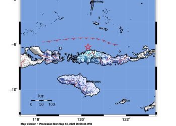 Peta guncangan (shakemap): BMKG