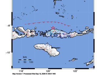 Peta guncangan (shakemap): BMKG