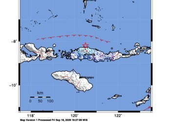 Peta guncangan (shakemap): BMKG