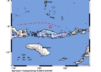 Peta guncangan (shakemap): BMKG