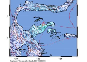 Peta guncangan (shakemap): BMKG