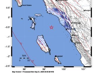 Peta guncangan (shakemap): BMKG
