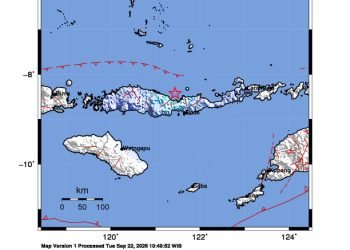 Peta guncangan (shakemap): BMKG