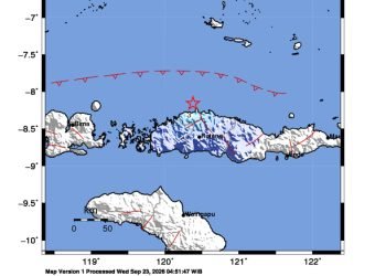 Peta guncangan (shakemap): BMKG