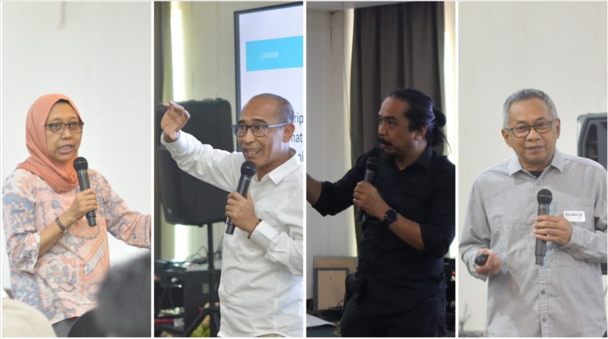 dari kiri: Purwani Dyah Prabandari, Philipu Parera, Gunawan Wicaksono dan Yudono Januar
