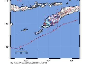 Peta guncangan (shakemap): BMKG