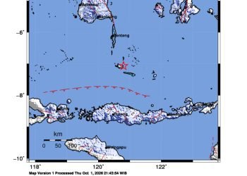 Peta guncangan (shakemap): BMKG