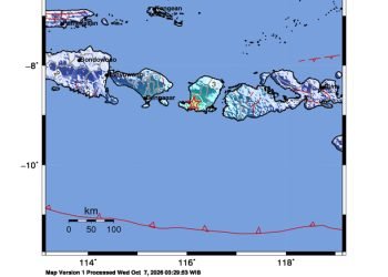Peta guncangan (shakemap): BMKG