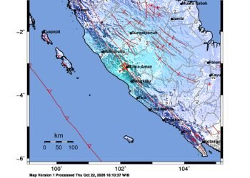Peta guncangan (shakemap): BMKG