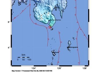 Peta guncangan (shakemap): BMKG