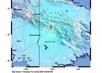 Peta guncangan (shakemap): BMKG